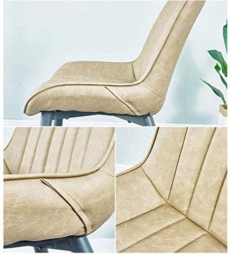 Modern Kitchen Dining Room Chairs Set Of 4 Dining Chairs Leather Soft Seat Living Room Chairs Non-Slip Metal Legs Kitchen Chairs For Reception Of