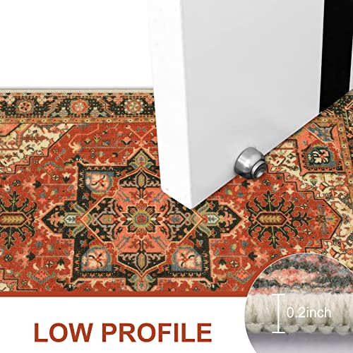 Collive Washable Indoor Door mat, Non Slip Retro Entryway Rug 20" x 32" Doormat Quick Absorbent Entrance Rug Distressed Front Door Mat, Welcome M