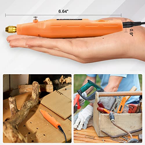 GOXAWEE Mini Corded Rotary Tool, 24V Multi-Purpose Power Electric Grinder Kit with 104 Rotary Tool Accessories for Engraving, Drilling, Sanding,