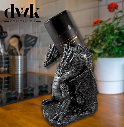 Outstanding Fantasy Wine Bottle Holder Figure - Home Decor Sculpture Decoration with Amazing Detail - Decorative Drinks Rack - Gothic Polyresin S
