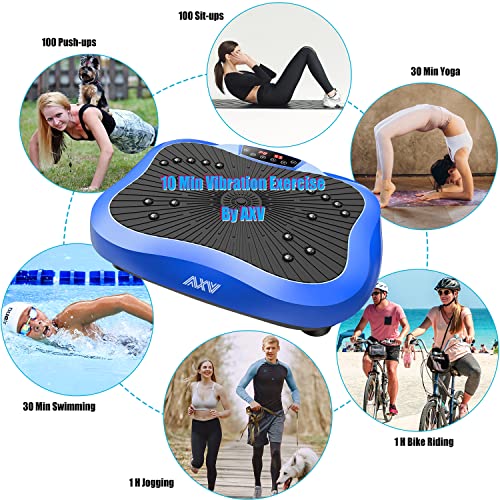 AXV Vibration Plate Exercise Machine Whole Body Workout Vibrate Fitness Platform Lymphatic Drainage Machine for Weight Loss Shaping Toning Wellne