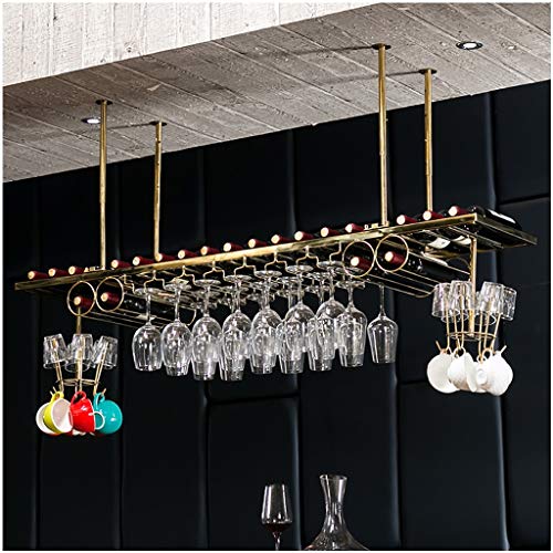 Stylish Simplicity Down Wine Rack Simple Style Retro Wrought Iron Metal Multi-Function Living Room Display Wine Rack Home Goblet Rack - Restauran