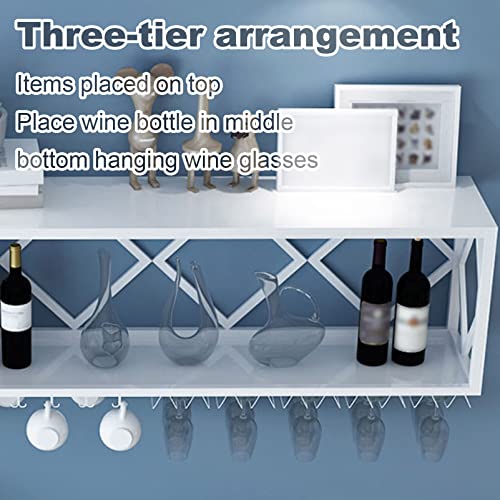 KEppd Wine Rack Wall Mounted Wine Rack, Free Standing Wine Storage, Rack Tabletop Wine Rack, Wine Display Rack for Countertop Home Kitchen Pantry
