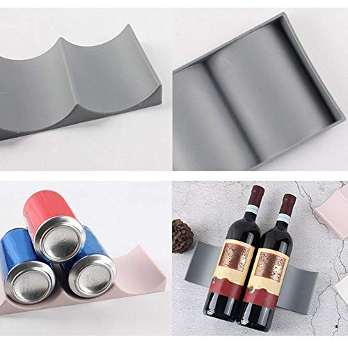 European Style Wine Rack,Anti Slip Table Top Home Fridge Shelf, Countertop Plastic Wine Bottle Display Mat Can Easy Stacker Storage Rack For Kitc