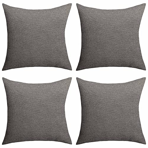 Home Brilliant Sage Green Cushion Covers 45 x 45 for Garden Furniture, Decorative Outdoor Cushions Covers Waterproof, 18x18 inches, Pack of 4, Sa