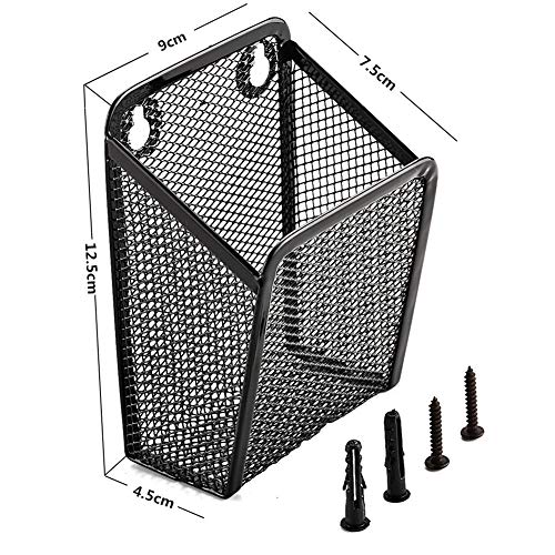 Ivosmart Wall Mount Metal TV Remote Control Mobile Phone Storage Holder Media Organizer Box