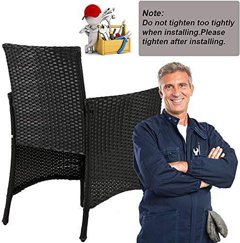 Outdoor Patio Furniture Sets 4 Pieces Patio Set Rattan Chair Wicker Sofa Conversation Set Patio Chair for Backyard Lawn Porch Poolside Balcony Ga