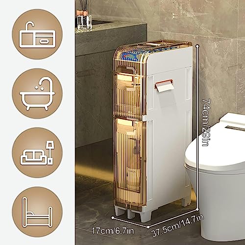 Plastic Storage Bins, 3 Tier Drawers Plastic Home Storage Organizer, Tall Thin Cabinet for Bedroom, Bathroom, Office, Laundry, Kitchen, Craft Roo