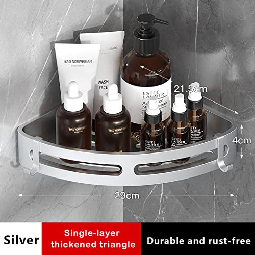 Hoshen Bathroom Storage Rack, Non-Perforated Toilet Wall, Triangle Wall, Bathroom, Space Aaluminum Toilet, Bathroom Storage, Triangle White