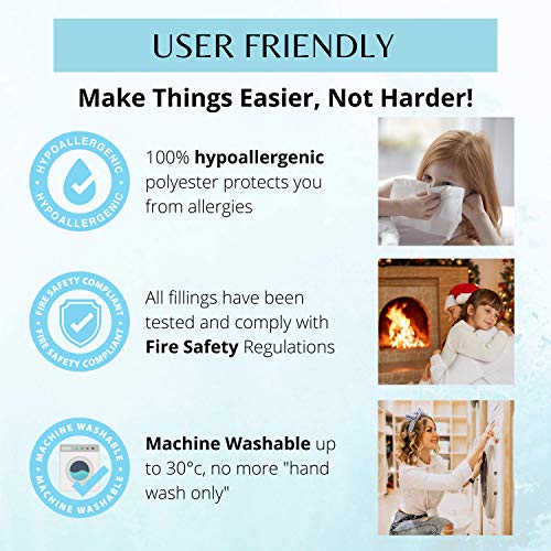 HAMO Garden Chair Cushions 45x50 cm Set of 2, Drizzle-Proof Outdoors Seat Pads with Ties, Graphite