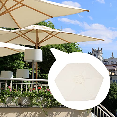 kemengsuer Replacement Parasol Cover, 2m/6 Ribs Polyester Fabric Waterproof Patio Umbrella Parasol Cover, Garden Parasol Canopy Cover Garden Shad