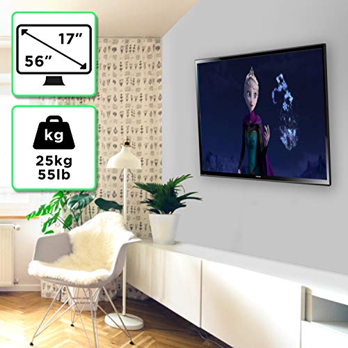 Duronic TV Wall Bracket Mount for 17-60 Inch TVB420, Cantilever Wall Stand for Television Screen, Tilt Swivel, VESA Up to 400 x 400mm, Fixing for