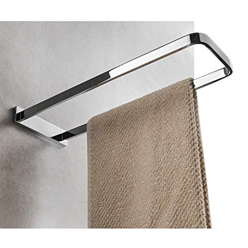 N/A Small Bathroom Kitchen Hand Towel Hanger Sticky Stick on Shower Bar Brushed Stainless Steel