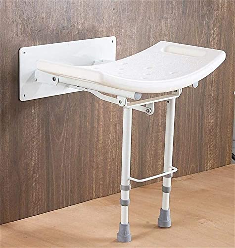 taimowei Wall-Mounted Shower Seat Stool, Aluminum Alloy Foldable Bath Stool Adjustable Height Bath Chair,Household Goods