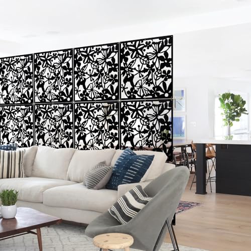 Room Divider, Portable Room Partition for Room Separator, Living Room Bedroom Dining Room 16 PCS, Black