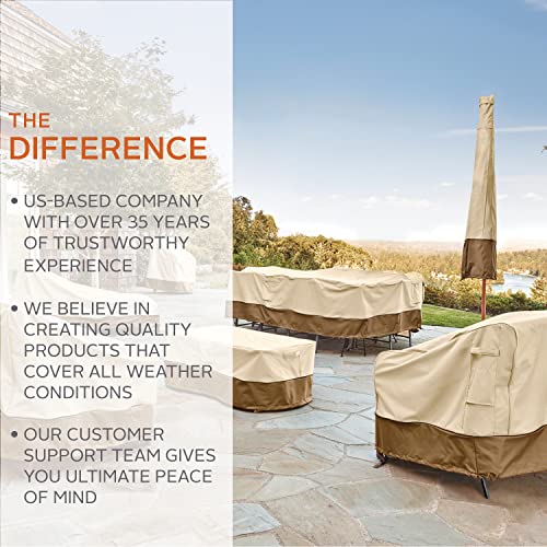 Classic Accessories 78972 Veranda Water-Resistant, Stackable Garden Chair Cover, Pebble/Bark/Earth (64cm)