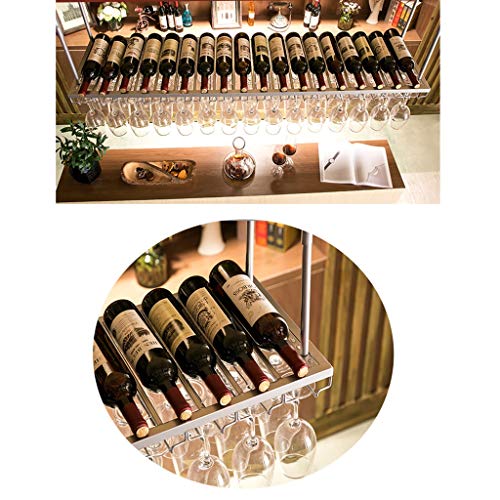 SUCHETA European Wine Rack Iron Hanging Wine Rack Upside Down Wine Glass Holder Simple And Stylish Used In Restaurants, Bars, Homes, Etc. Home De