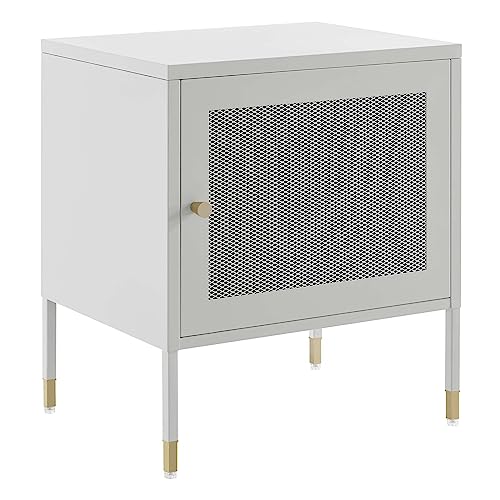Modway Nightstands, Metal, Light Gray