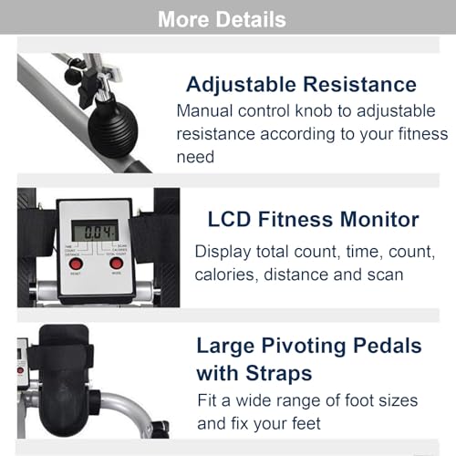 HAWEWE Rowing Machine For Home Use Hydraulic Rower Resistance Adjustable Rower Machine With LCD Monitor Home Gym Up To 264lbs Weight Capacity