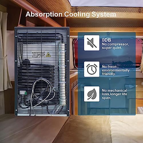 SMETA Camping Fridge 12V 240V, 12V Fridge for Campervan with Lock, Campervan Fridge Caravan Fridge Car Fridge for Yacht Van Truck RV Travel Quiet