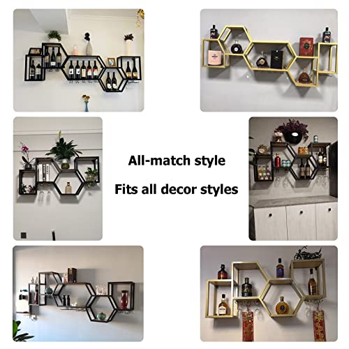 Modern Wall Mounted Wine Rack, Industrial Wine Rack With Shelves, Hanging Wine Holder, Wine Storage Shelf, Liquor Bottle Display Shelf, Wine Rack