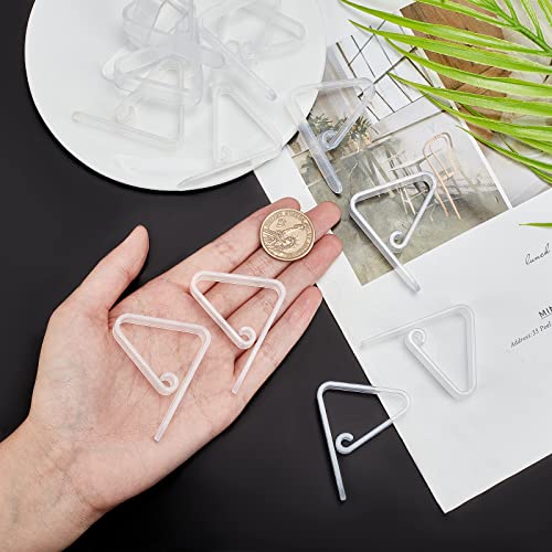GORGECRAFT 24 Pieces Transparent Clear Tablecloth Clips Picnic Table Cloth Hold Down Clips Plastic Non-Slip Tablecloth Clips For Outside Picnics