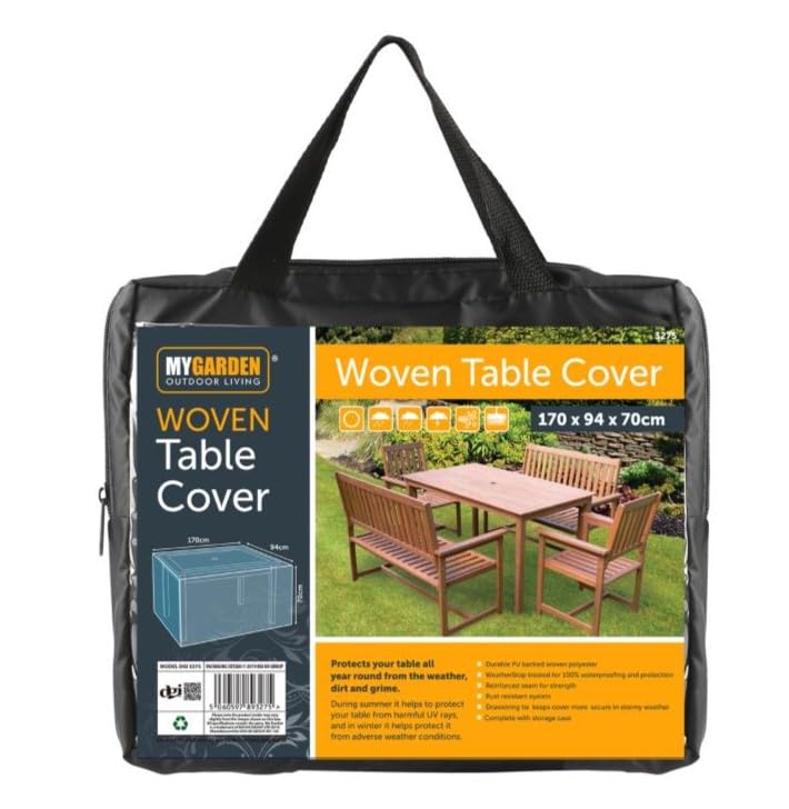 Guilty Gadgets Large Waterproof Garden Patio Outdoor Rattan Table Chair Furniture Cover Polyester Sheet - 170x94x70cm