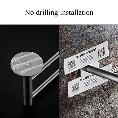 Towel Shelf Wall Mounted Towel Rack Stainless Steel Towel Bar No Drilling Self Adhesive Anti-rust For Kitchen Bathroom,Chrome A,40cm