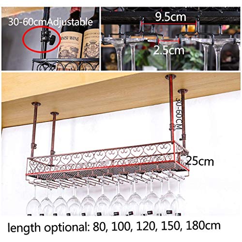 Ceiling Wine Rack Vintage Wrought Iron Wine Rack Glass Wine Glass Holder Household Goblet Holder Metal Wine Rack - Restaurant Kitchen Bar Height