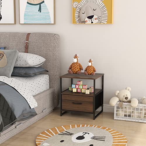 Meerveil Chest of Drawers,Storage Tower,Nightstand,Storage Dresser Closet for Living Room, Bedroom,Hallway, Nursery, Kid,Home Storage,Metal Frame