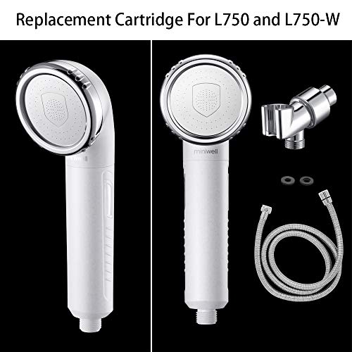 Miniwell Filter Shower Head L750 - Shower head Filter - Shower Filter - Filter for shower - Remove 99% chlorine and water impurifies (Z Replaceme