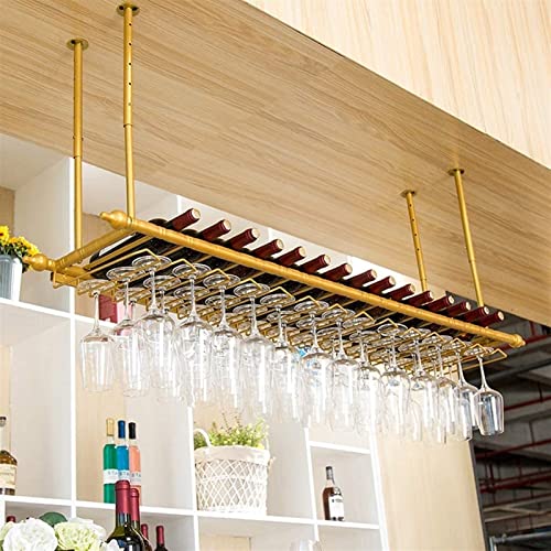 KEppd Wine Rack Hanging Shelves Height Adjustable Bottle Rack Floating Shelves Ceiling Wine Rack Wine Rack Wall Mounted Easy To Install Wine Glas