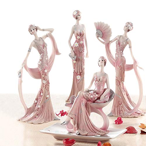 LLLY Opening Of Furnishings Living Room Wine Cabinet Beauty Crafts Exquisite Characters Angel Gift Decorations (Color : Argento)