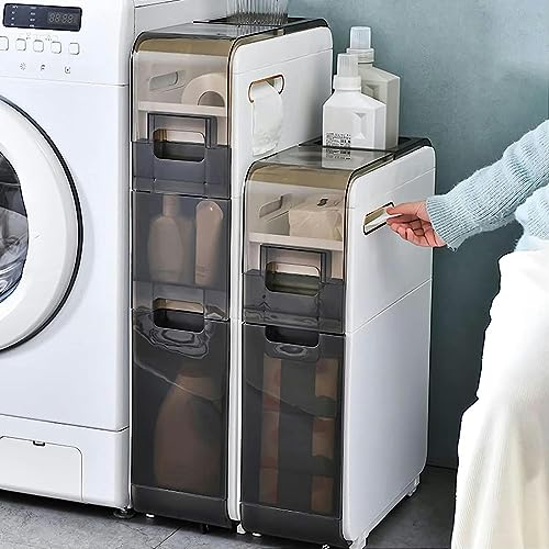Bathroom Floor Cabinet Vertical Storage Unit Slim Toilet Paper Storage Cabinet 4 Tier Bathroom Floor Cabinet With Storage Drawers Tower Capacity