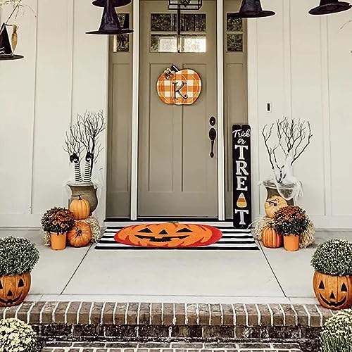 Maseyivi Halloween Pumpkins Doormat - Halloween Doormats for Outdoor Entrance Home,Halloween Pumpkin Bathroom Rugs, Ultra Soft Pumpkin Shaped Bat