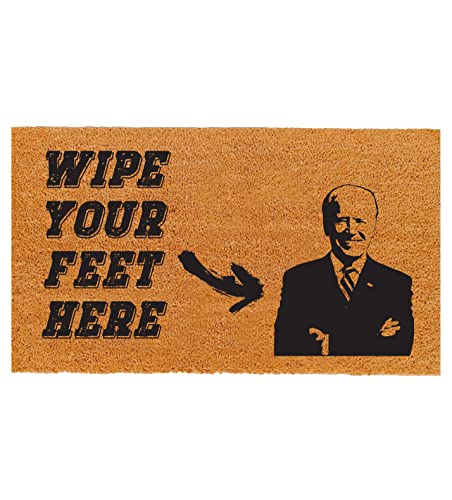 THEODORE MAGNUS Natural Coir Doormat with Non-Slip Backing - 17 x 30 - Outdoor / Indoor - Natural - Live Laugh Leave - COIR-1730-15-405