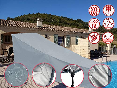Silvotek Outdoor Lounge Covers - Waterproof Lounge Chair Covers with Durable 210D Material,Premium Chaise Chair Cover