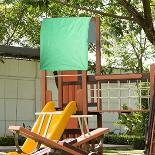 TOPINCN Outdoor Swing Cover Kids Playground Roof Canopy Patio Swing Cover Waterproof Cover Replacement Tarp Sunshade for Garden Patio(Green)