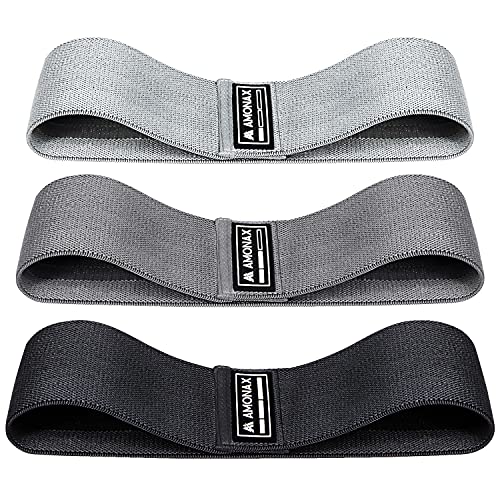 Amonax Fabric Resistance Bands Women, Glute Bands Female for Booty, Bands for Squat Exercise, Elastic Resistant Bands as Weight Loss Workout Equi