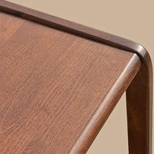 N/A Fashion Leisure Solid Wood Sofa Side Table with Wheels Bedside Table, Living Room Furniture Snack Table Bedroom Bedside Table