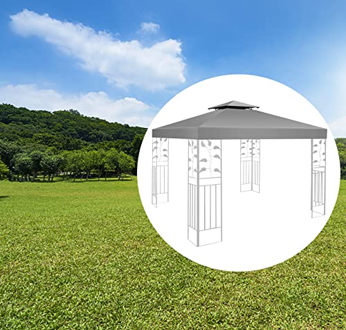 Gazebo canopy replacement covers 3x4M,Outdoor gazebo Waterproof Canopy,with 2 Tier Roof,Patio Replacement Tent Top Canopy,Outdoor Garden Patio Pa