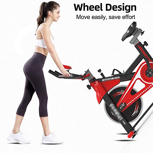 NXYJD Exercise Bicycle Bike Upright Folding Silent Bicycle with LCD monitor Cycling Flywheel Fitness Fitness Training