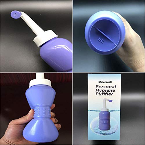 Portable Bidet Sprayer,Travel Bidet Bottle for Personal Hygiene Handheld ,Bidet Spray with No Air Lock Bottom Wiper Bottle(450ml)