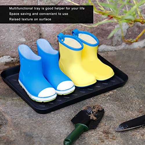 Mothinessto Shoes Tray, Plastic Space Saving 3 Interlocking Design Boot Mat Wide Application Stable Shoe Tray Floor Protection Mats for Home Entr