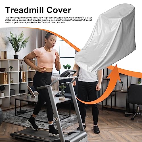 Treadmill Cover Folding, Treadmill Folding Cover, Oxford Fabric Waterproof Sunscreen, Protect Against Dust Rain UV For Gym Home Indoor