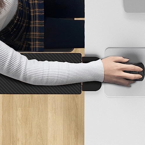 Luxylei Computer Arm Support Ergonomic Adjustable Desk Armrest Sturdy Mouse Arm Support Computer Desktop Extender for Home Office