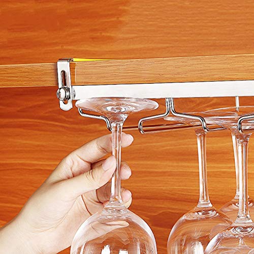 Fashion Creative Wine Glass Rack, 4 Row Champagne Fashion Creative Wine Glass Rack, Stemware Holder - Goblets Cup Rack 17-Inch Freestanding Wine