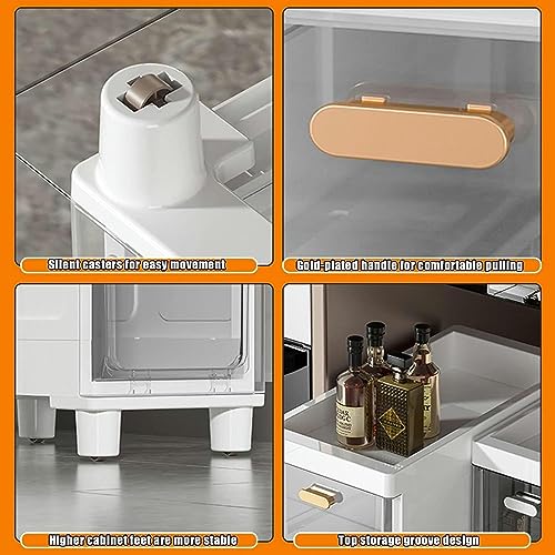 OPSREY 3/4/5-Drawer Mobile Storage Cabinet, Bathroom Storage Cabinet for Small Spaces, Over The Toilet Storage Cabinet for Skinny Bathroom Storag