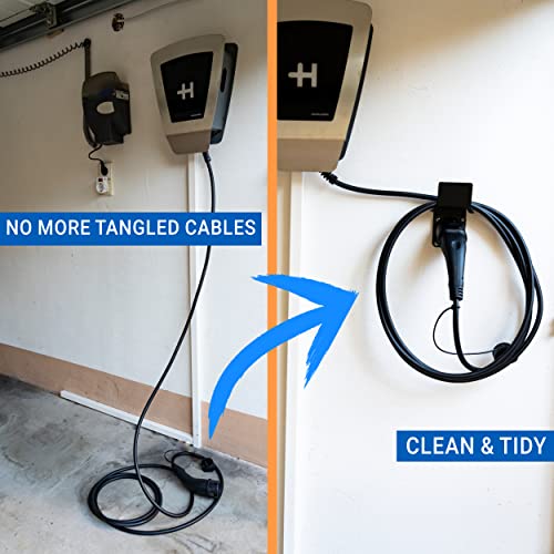 EVify Type 2 Cable Holder • EV Charger Holder • Type 2 Charger Wall Mount • Plug Holder Wall Bracket