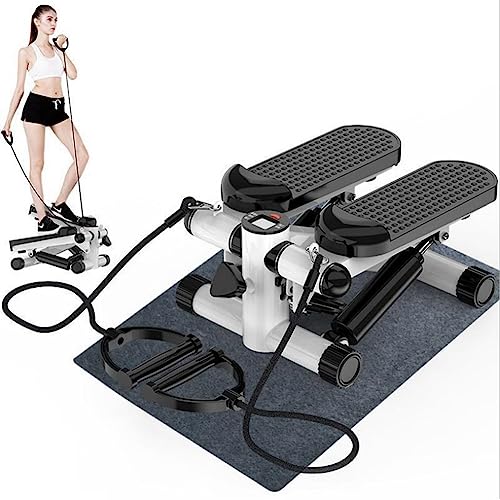 Steppers for Exercise, Mini Stepper, Home Gym Machine, Foldable Pedal Stepper, with Resistance Bands Max 150kg, Exercise Hydraulic Stepper Climbe